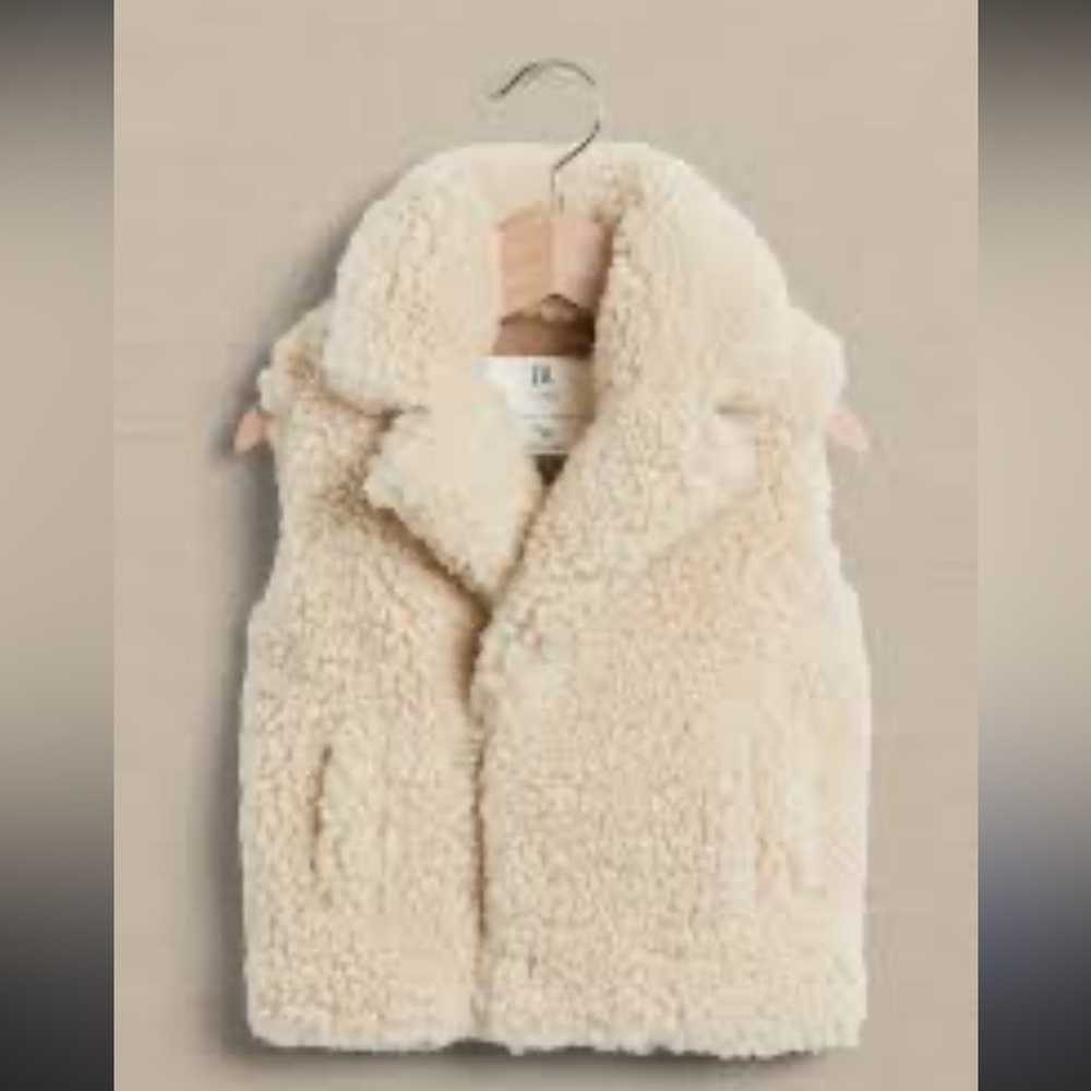 Banana Republic Infant Toddler Baby Sherpa Vest 12-18 Months Cozy Gap Trendy